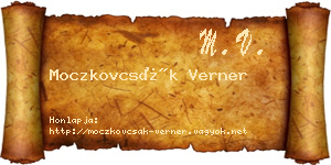 Moczkovcsák Verner névjegykártya